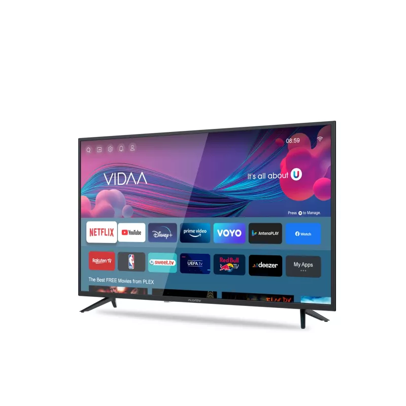 TV Allview 43iPlay6000-F, 108 cm, Smart TV, FullHD, LED, classe E, nero