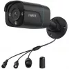 Reolink P330 telecamera di sicurezza IP 4K, 8 MP 3840 x 2160, per interni ed esterni, microfono integrato, visione notturna 30 m, nera