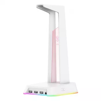 Supporto da gaming Onikuma ST-2 bianco regolabile in altezza, compatibile con diverse console