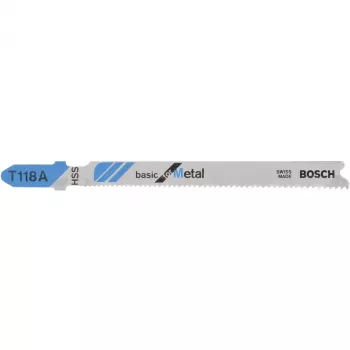 Lama per seghetto alternativo Bosch T 118 A acciaio rapido HSS 5 pezzi
