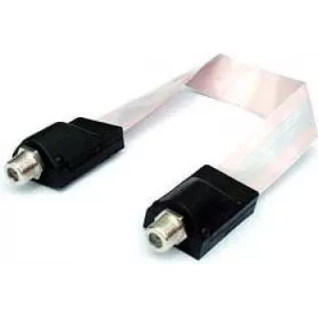 Cavo piatto FD 3 e+p 0,2 m connettore femmina/connettore femmina bianco 75 Ω
