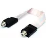 Cavo piatto FD 3 e+p 0,2 m connettore femmina/connettore femmina bianco 75 Ω