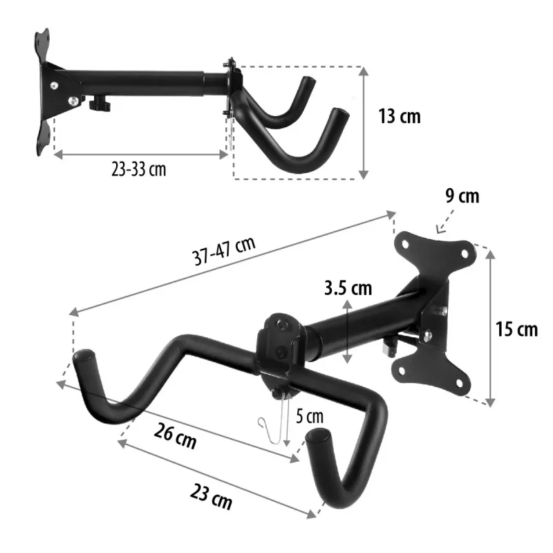 Supporto da parete per bici carico max 30 kg, MC-484