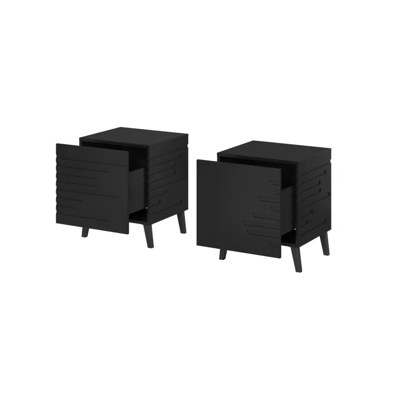 Cama Meble NOVA comodino, 44×40×52 cm, nero opaco