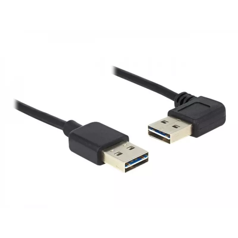 Cavo USB DeLOCK 1m USB 2.0 A m/m 90° nero