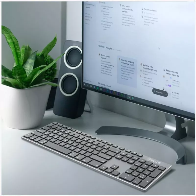 Tastiera wireless Tellur TLL491121 design sottile ricaricabile