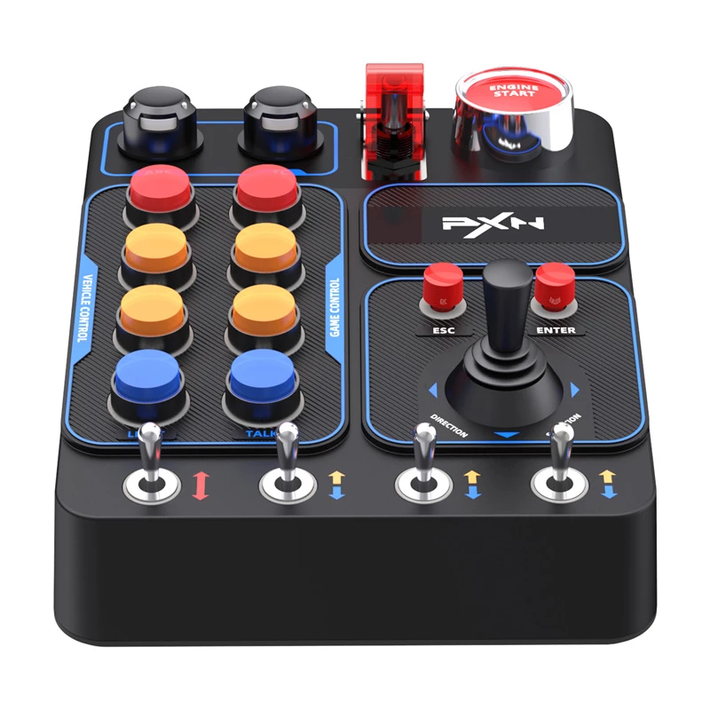 Box di controllo pannello pulsanti PXN PXN-CB1 per simracing — pannello esterno con più pulsanti