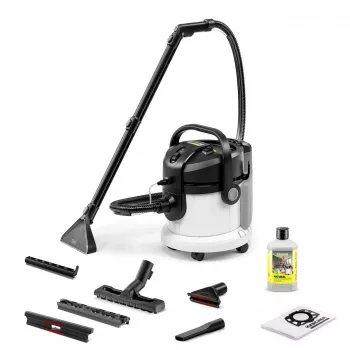 Aspirapolvere | KÄRCHER | potenza assorbita 1000 W | capacità polvere 4 L | aspirapolvere a tamburo | tipo di pulizia ad acqua e polvere | contenitore polvere senza sacchetto | colore nero/grigio/bianco | 1.081-155.0