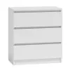Comò Topeshop M3 BIEL bianco 3 cassetti truciolare