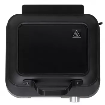 Macchina per waffle Adler AD 3087 — macchina per waffle belga elettrica, 2200 W, 2 piastre rettangolari 9×17 cm, nero