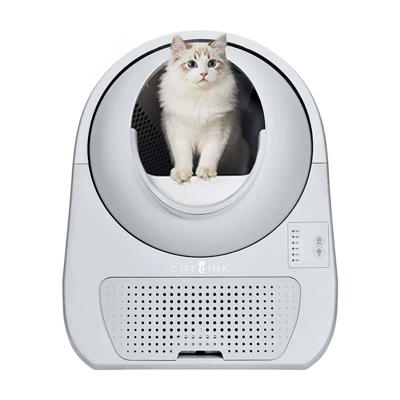 Lettiera autopulente per gatti Catlink Scooper Young, grigio – 13 l, 600 × 580 mm, adattatore 12 V
