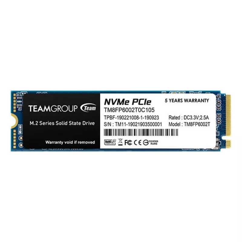 Team Group MP33 - SSD - 2 TB – Interno – M.2 2280 – PCIe 3.0 x4 (NVMe) – nero (TM8FP6002T0C101)