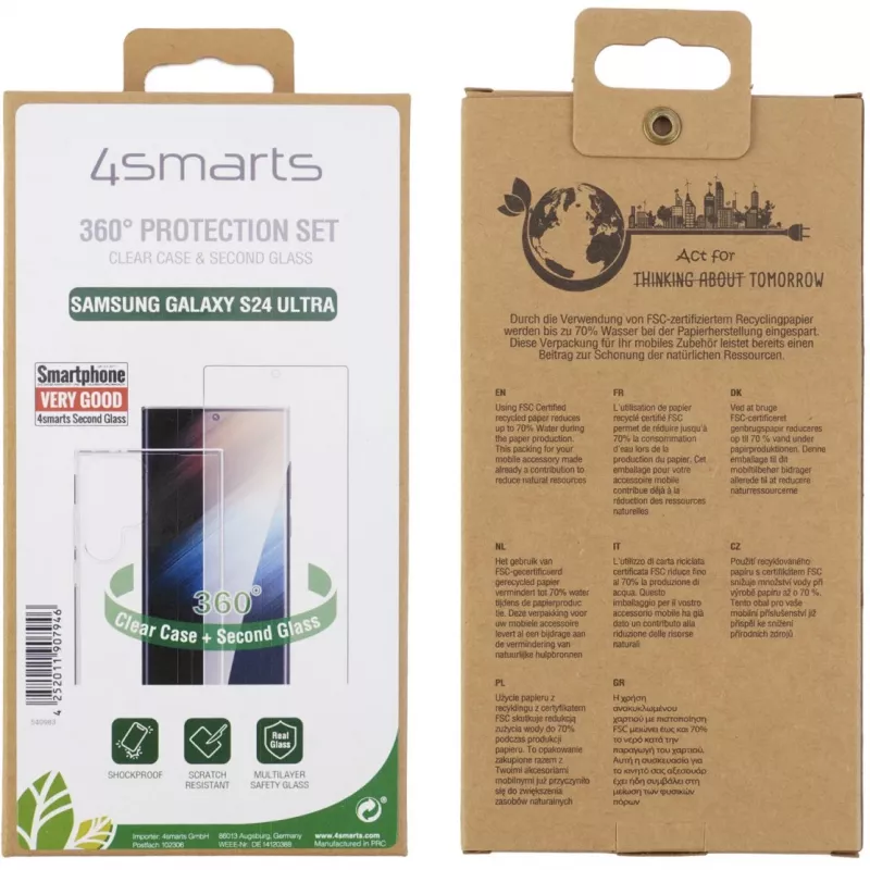 Cover 4smarts Galaxy S24 Ultra 17,3 cm 6,8 pollici trasparente