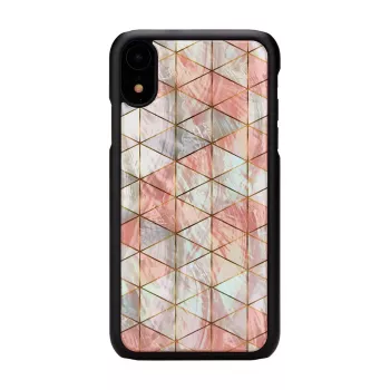 Custodia per cellulare iKins per iPhone XR — motivo diamante, nero