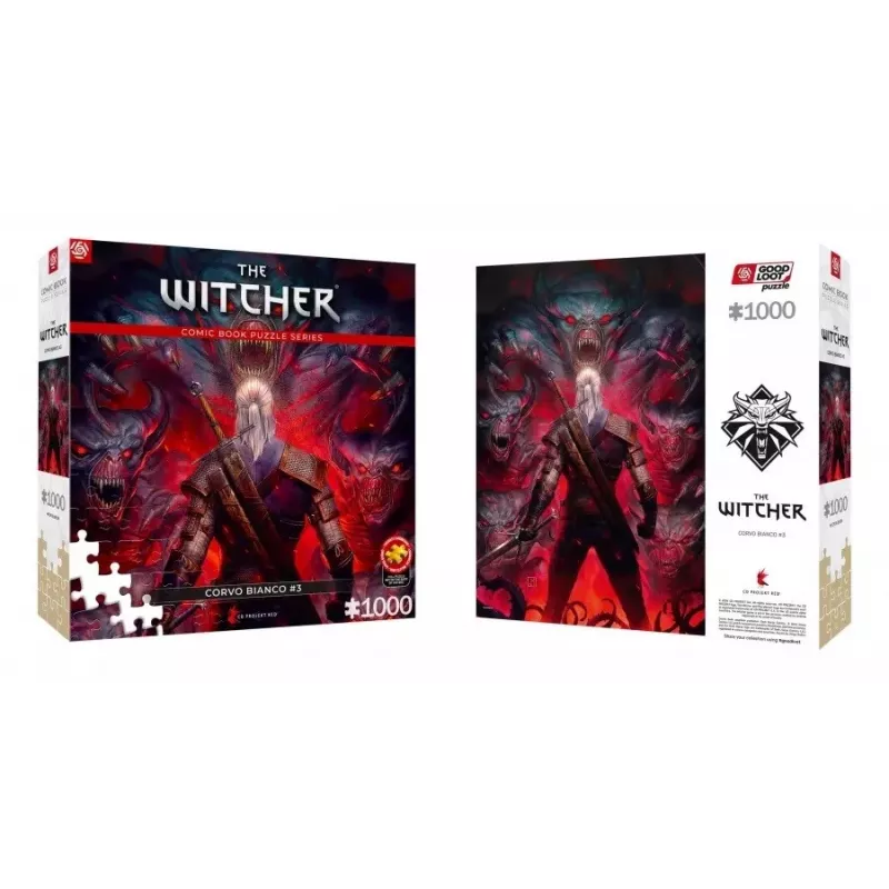 Good Loot Comic Book Puzzle: The Witcher (Wiedźmin) Corvo bianco, 1000 pezzi
