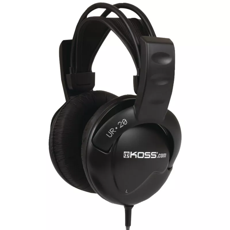 Koss | UR20 | Cuffie stile DJ | con filo | on-ear | cancellazione del rumore | nero
