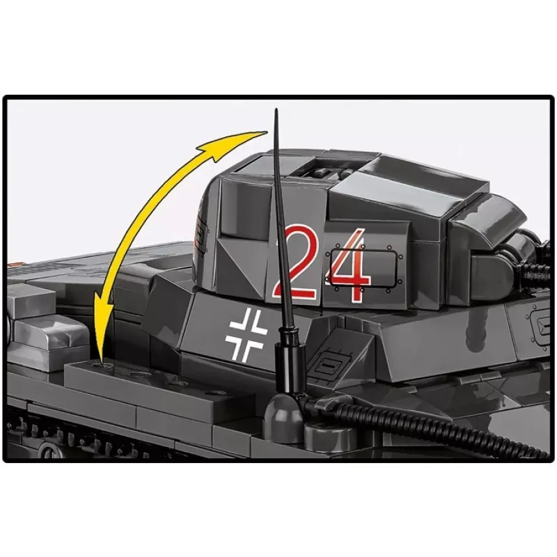 Kit di costruzione Cobi Panzer I Ausf. B – 654 pezzi, modello dettagliato da costruzione