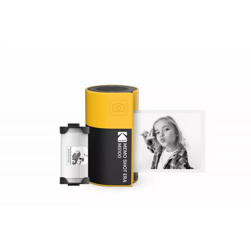 Kodak Memo Shot Era MS100 Fotocamera istantanea e stampante di etichette, giallo