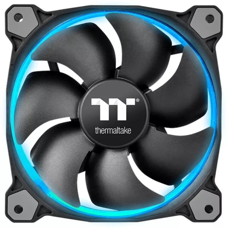 Thermaltake Riing 12 LED RGB Sync Edition CL-F071-PL12SW-A ventola per case da 120 mm, 3 pezzi, fino a 1500 giri/min, nero