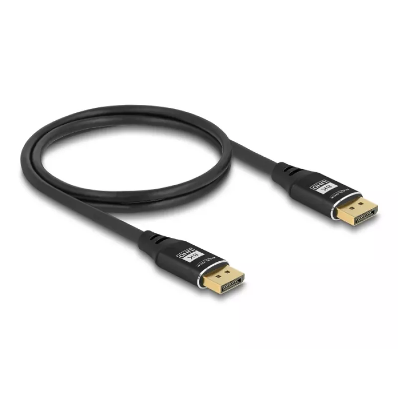 Cavo DisplayPort DeLOCK 8K 60 Hz 3 m nero metallo