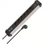 Ciabatta Brennenstuhl 1391030611 3 m 6 prese AC per interni nero argento
