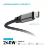 Cavo magnetico intrecciato USB-C su USB-C FIXED FIXDBM-CC12-GR, USB 2.0, 1,2 m, grigio