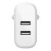 Belkin BOOST CHARGE - Alimentatore - 24 Watt - QC 3.0 - 2 porte di uscita (USB) - bianco (WCB002VFWH)