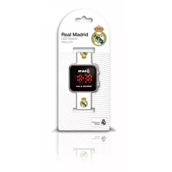 Orologio per bambini Euroswan LED Real Madrid RM00016 con calendario, display digitale per bambini
