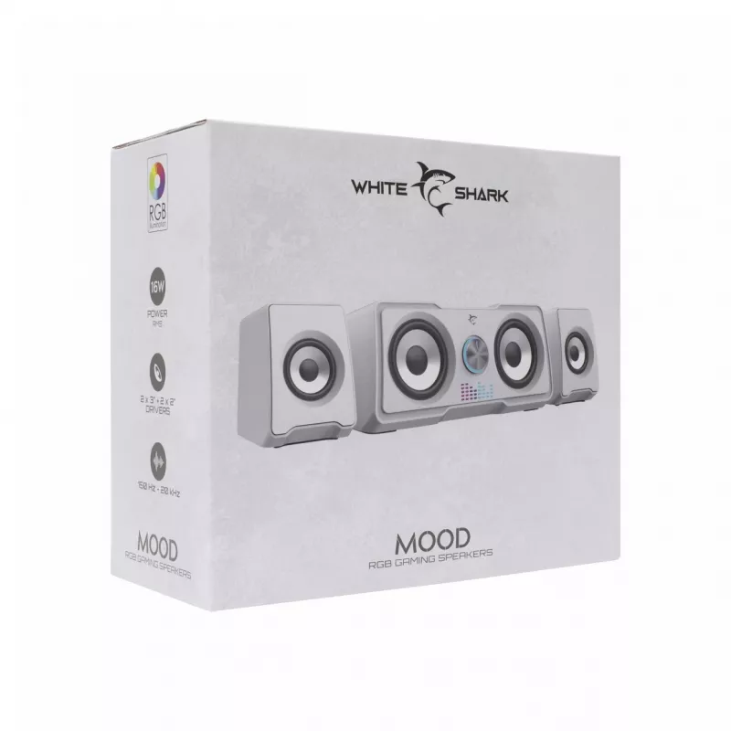 White Shark GSP-968 Mood RGB Gaming 2.2 sistema di altoparlanti bianco