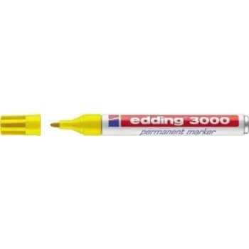 Pennarello indelebile Edding 3000 punta tonda giallo 10 pz.