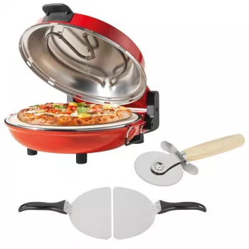Fornetto per pizza Petra PT5666VDE Bella Pizza 1200 W superficie antiaderente, forno per pizza da tavolo