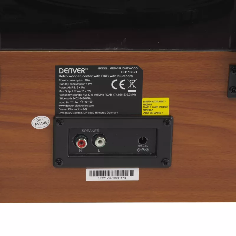 Giradischi Denver MRD-52LIGHTWOOD