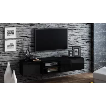 Mobile TV Cama SIGMA1 180 nero/nero lucido