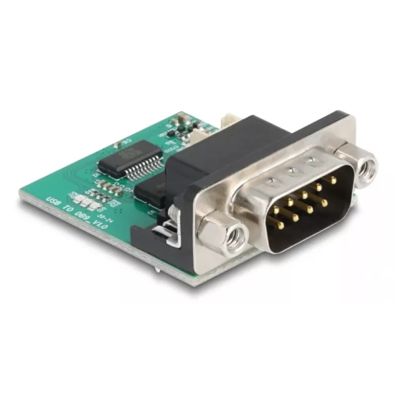 Convertitore seriale DeLOCK 90781 repeater isolatore USB 2.0 RS-232 nero verde