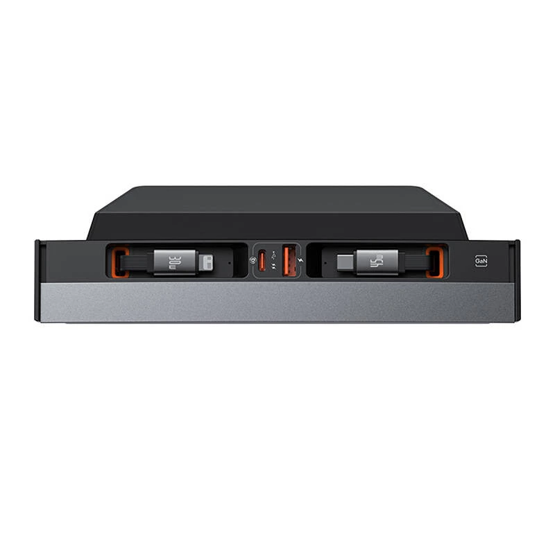 Hub Baseus T-Space con cavi USB-C a Lightning per veicoli Tesla (nero)