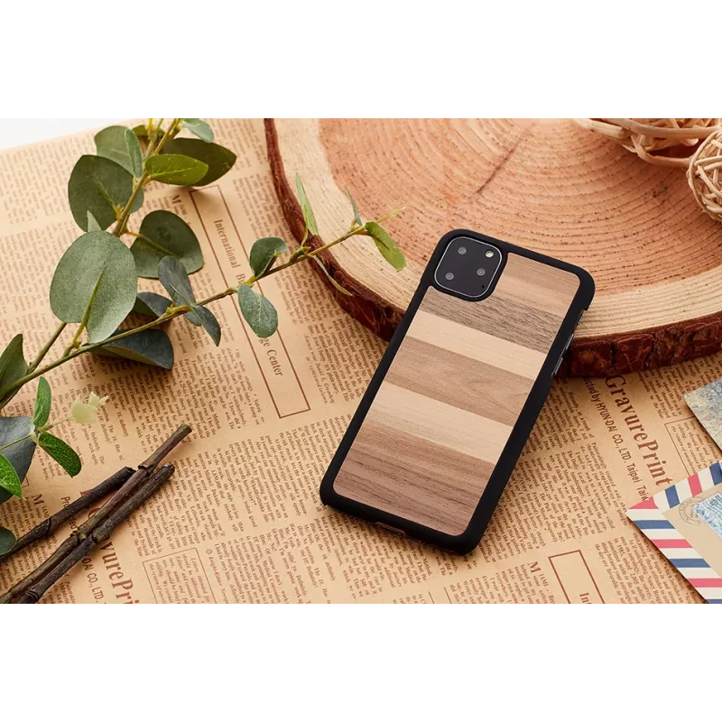 Custodia per smartphone man and wood per iPhone 11 Pro – colore nero sabbia, custodia protettiva