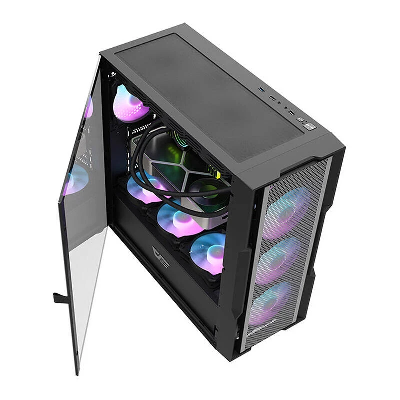 Case per computer Darkflash DK431 Mesh, ATX, nero