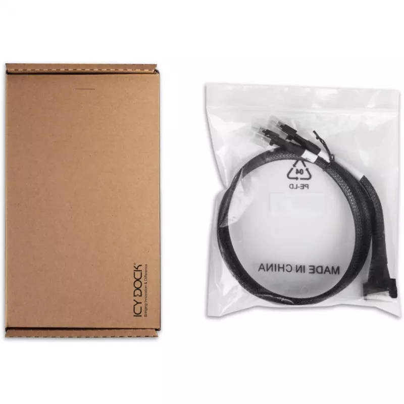 Icy Dock cavo MCIO 8i SFF-TA-1016 a 2x SlimSAS SFF-8654 4i cavo 0,5 m – cavo (MB310L-B)