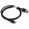 AUKEY CB-CD30 cavo da USB-A a USB-C 0,9 m, rivestimento in nylon intrecciato, 60W PD, 3A, nero