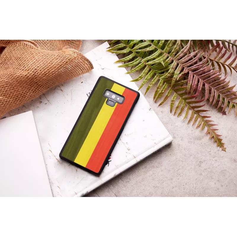 Custodia per smartphone man and wood per Samsung Galaxy Note 9 — Reggae nero custodia protettiva