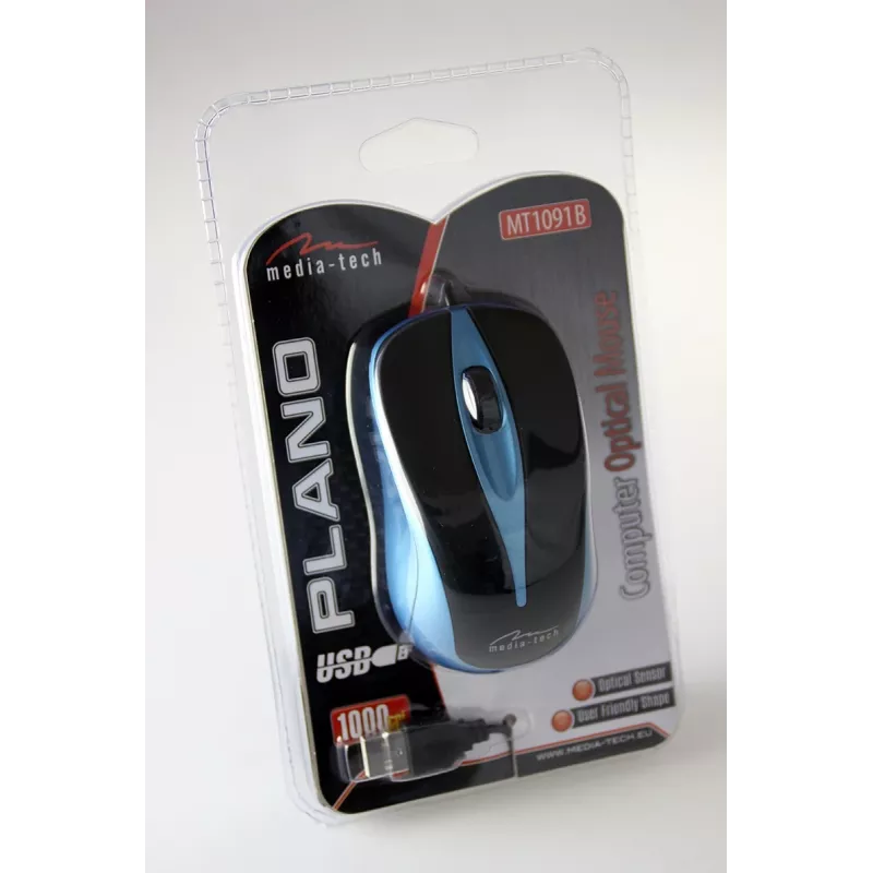 Mouse ottico 800dpi NERO-BLU MT1091
