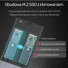 Case per SSD Unitek S1206A per 2 unità M.2 NVMe PCIe Gen3 x4, USB 3.2 Gen 2 (10 Gbit/s), alluminio, USB-C, incluso alimentatore