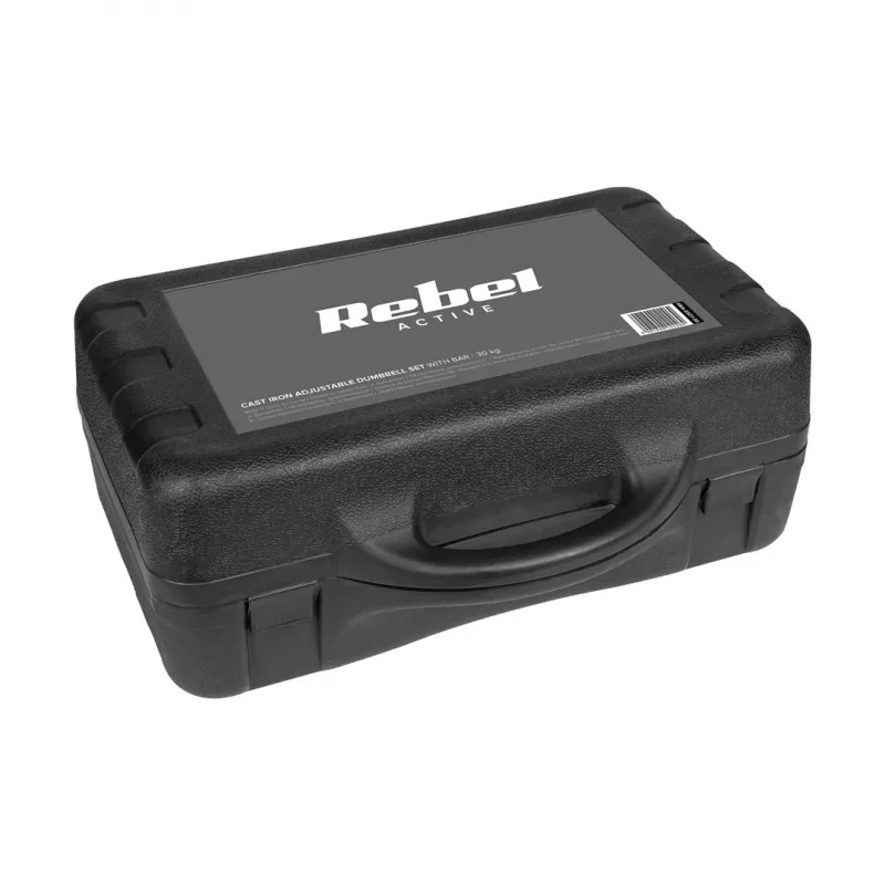 REBEL ACTIVE manubri regolabili in valigetta 30 kg con barra
