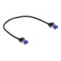 Cavo di rete DeLOCK RJ45 Cat.6A S/FTP slim 0,25 m nero