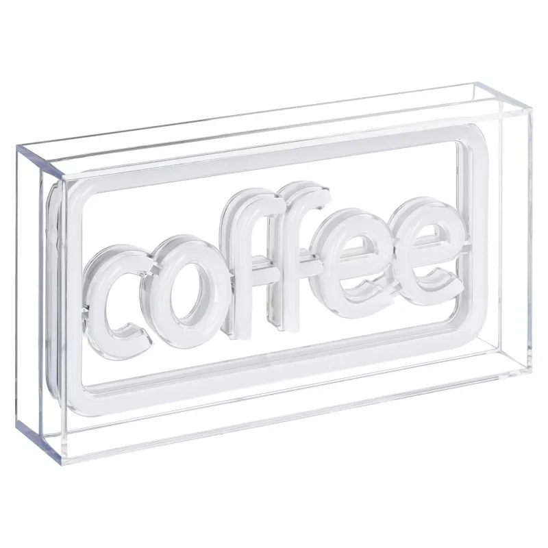 Insegna luminosa LED neon ActiveJet AJE-NEON COFFEE, multicolore, USB 5V, montaggio a parete, telaio in plastica AS
