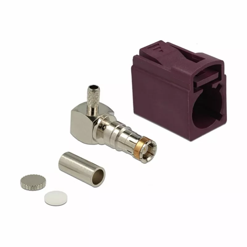 Connettore coassiale DELOCK 89716 – FAKRA D maschio, a 90°, 13,8 × 21,5 × 9,5 mm