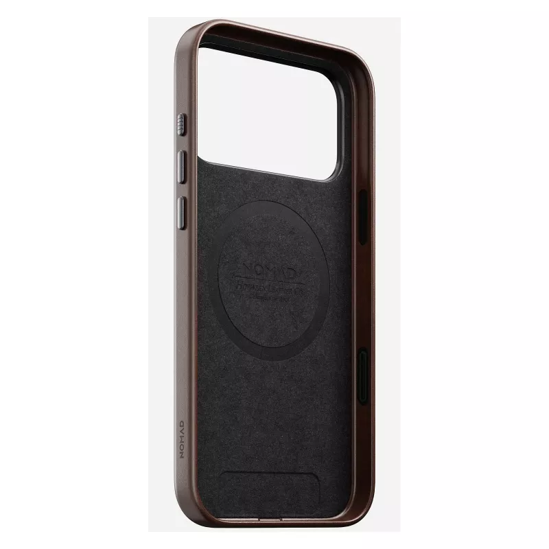 Custodia per cellulare Nomad Traditional Leather Case per iPhone 17 Pro Max, pelle/alluminio/microfibra, adatta per 6,9