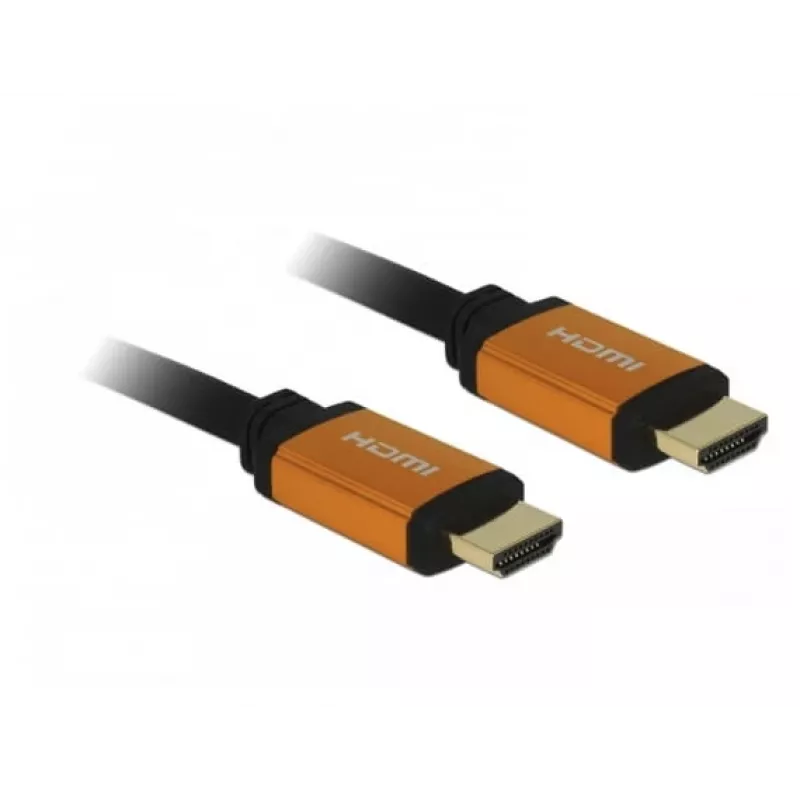 Cavo HDMI DeLOCK 85727 1m Type-A maschio su maschio nero oro