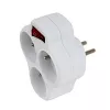 Esperanza ELK304W multipresa elettrica, 3 prese con interruttore, bianca