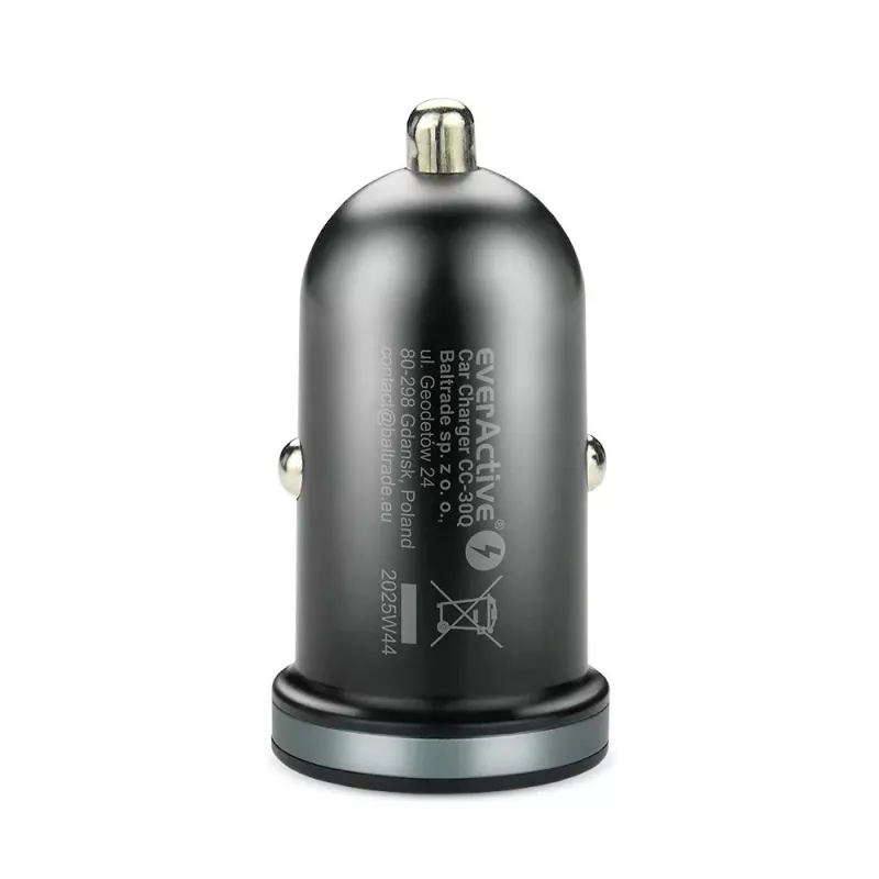Caricabatterie da auto everActive CC-30Q QC3.0 35W – 1x USB-A, 1x USB-C, ricarica rapida